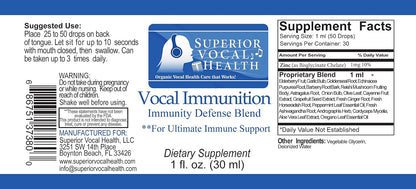Vocal IMMUNITION Herbal/Organic Immune Formula for Singers