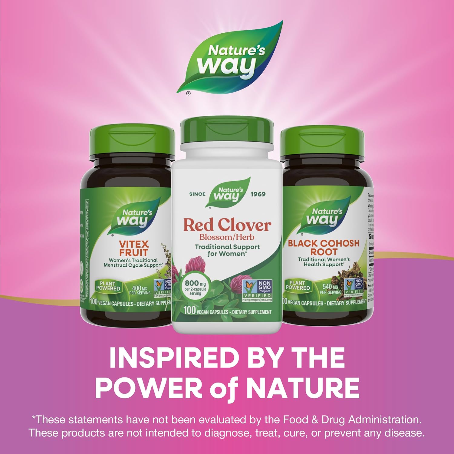 Nature's Way Red Clover Blossom Herb - Traditional Women's Health Support - 100 Vegan Capsules - görsel 7