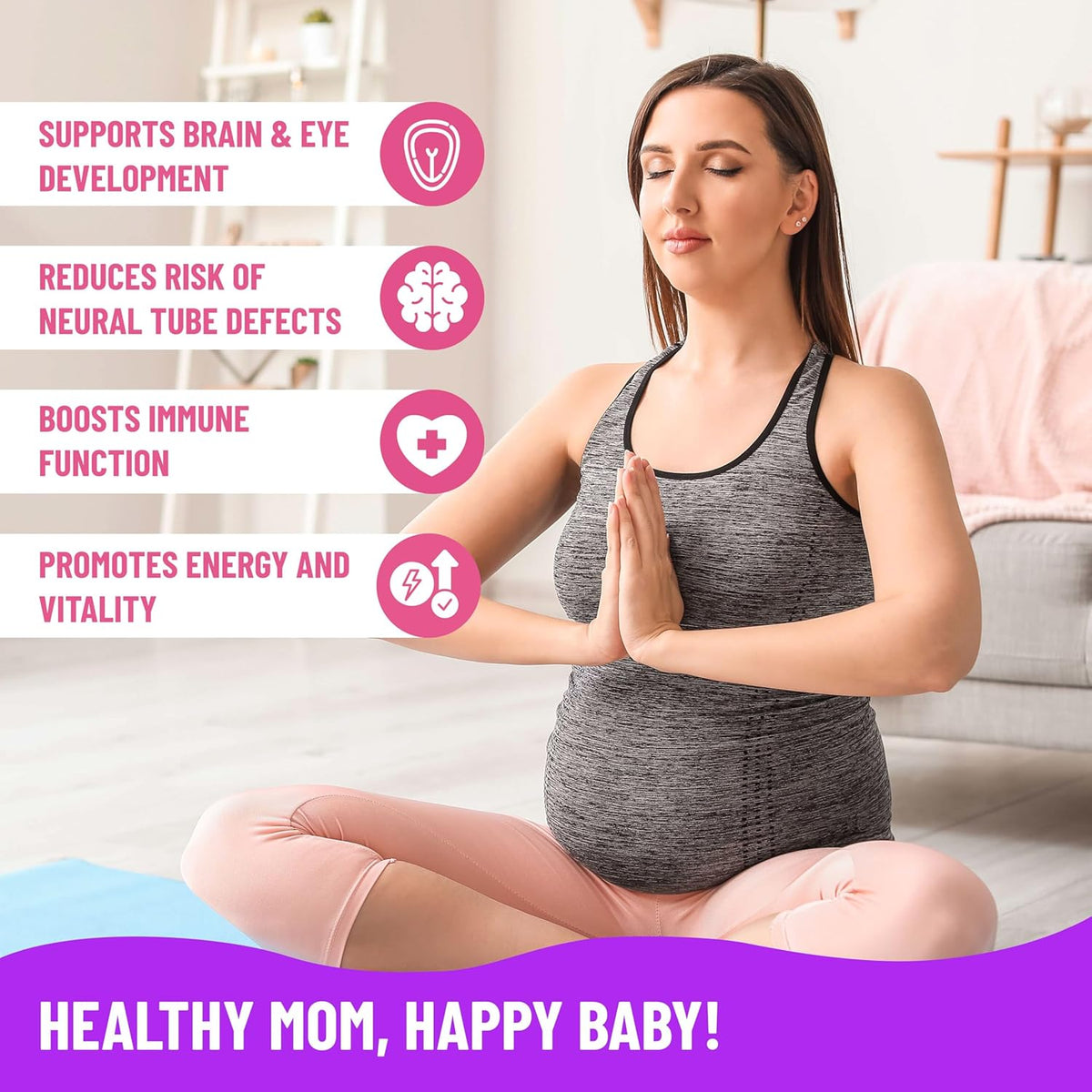 Mama's Select Prenatal Vitamins with Vegan DHA – Fish-Free, Allergen-Free, Methylated Folate & B Vitamins, No Biotin - görsel 4