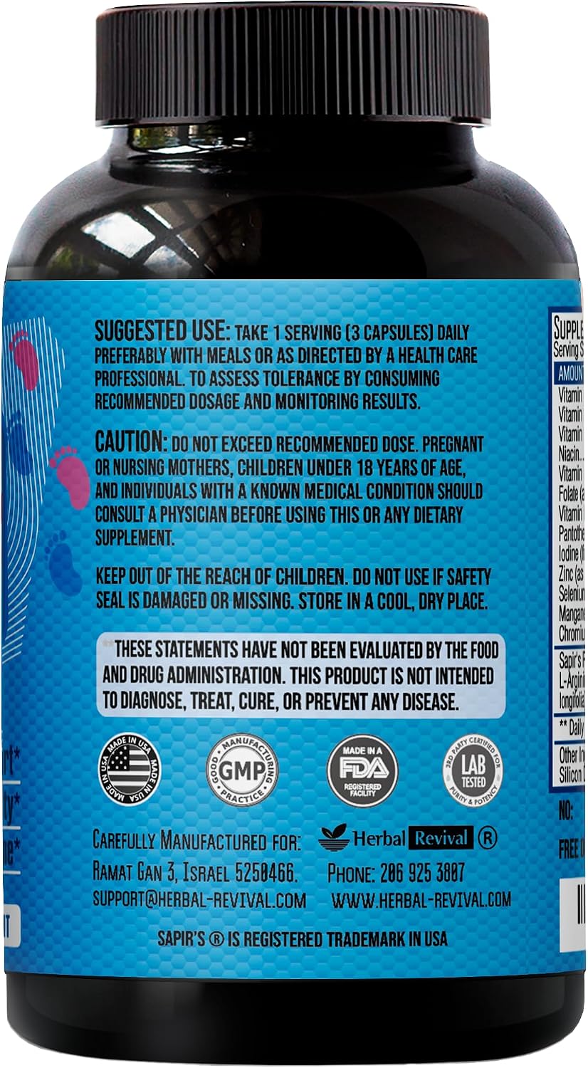 Semen Volume Booster & Male Fertility Supplement - Pre-Conception for Him, Sperm Health, Count, Motility & Strength with Maca, L-Arginine, Zinc, Folic Acid Prenatal Multivitamins - görsel 7
