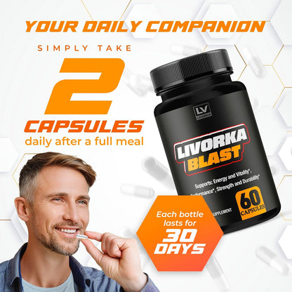 Blast Capsules Advanced Formula (3 Pack) – 180 Capsules, 3-Month Supply by LIVORKA