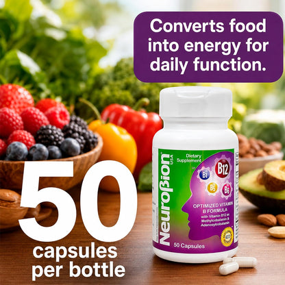 Neurobion Optimised Classic Formula B12 Methylcobalamin Food Supplement – 50 Capsules