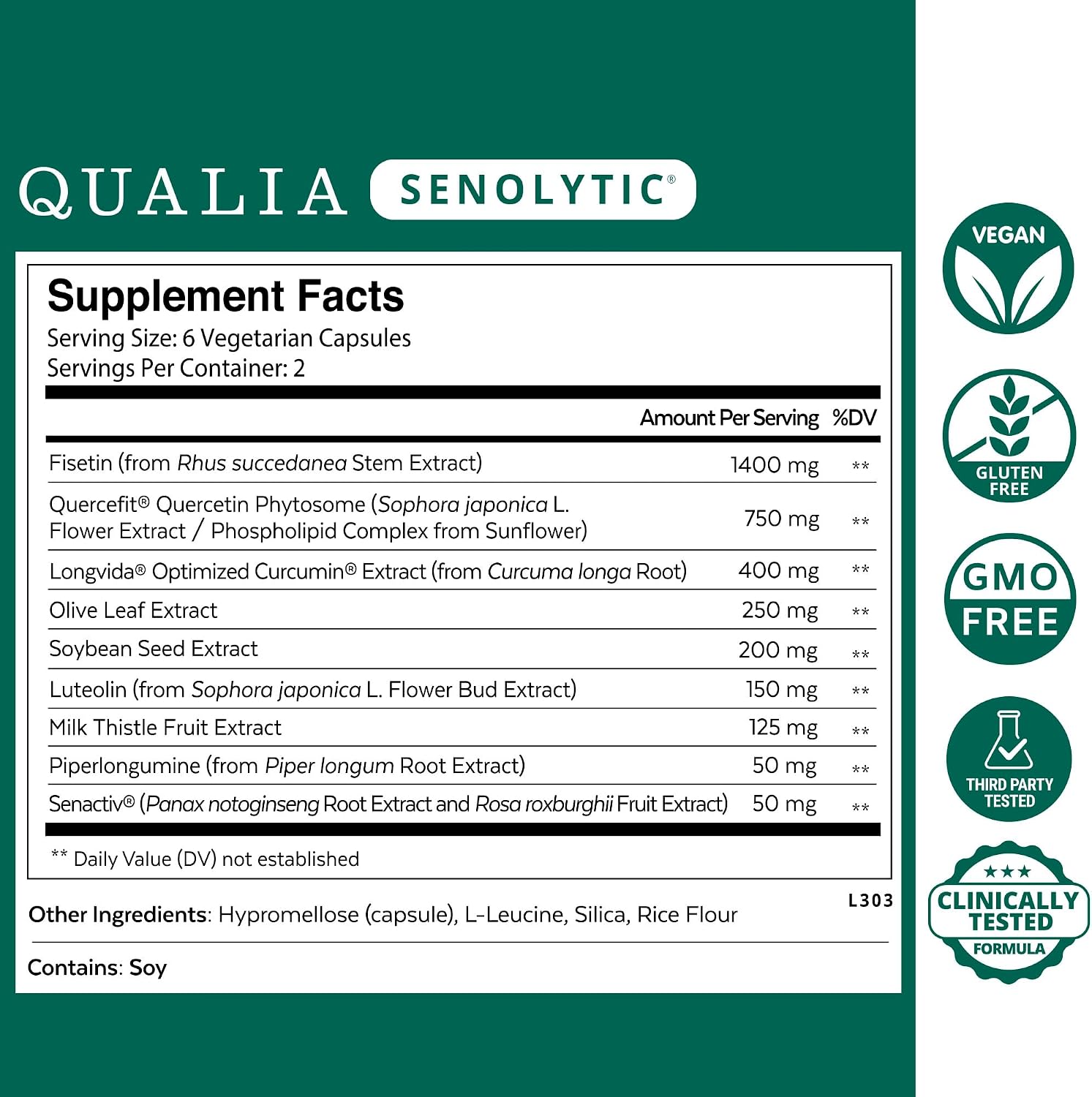 Qualia Senolytic Supplement – Fisetin, Quercetin, Piperlongumine & More | Supports Cellular Rejuvenation* - görsel 2