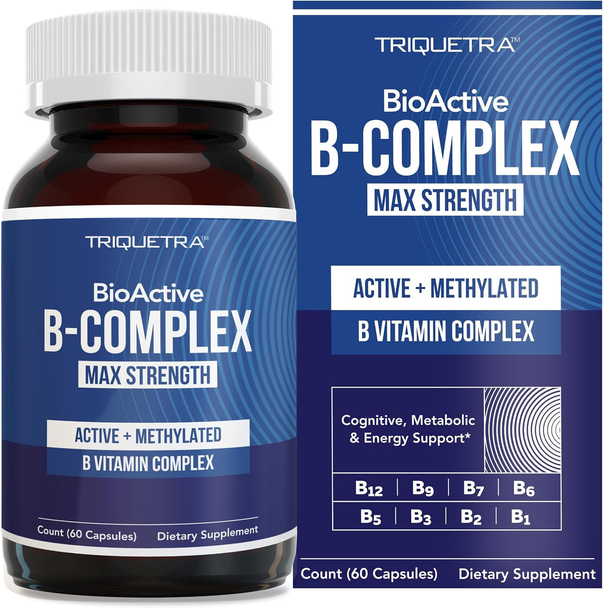BioActive Vitamin B Complex - Blood Stream Ready, Methylated B Complex - Featuring Methylfolate, 3 BioActive Forms of B12, – Image 1
