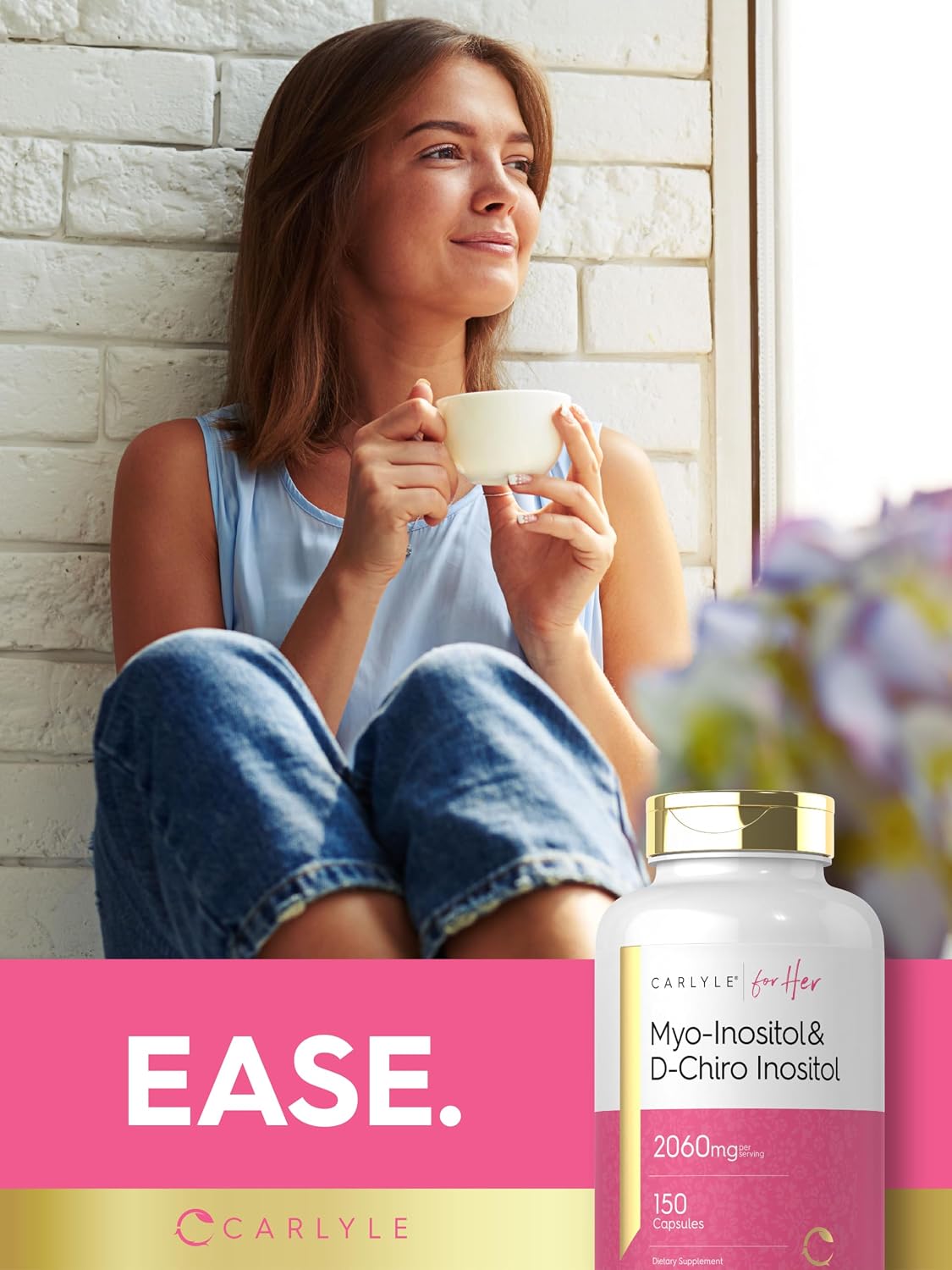 Carlyle Myo-Inositol & D-Chiro Inositol Supplement for Women | 2060mg | 150 Capsules | Non-GMO, Gluten-free Complex - görsel 7