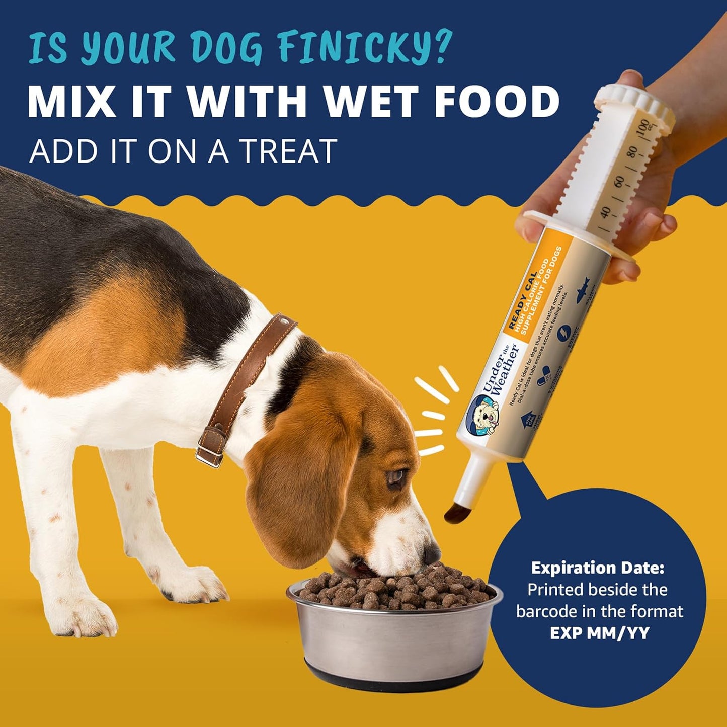 Under the Weather Pet Ready Cal for Dogs High Calorie Supplement, 100cc - görsel 5
