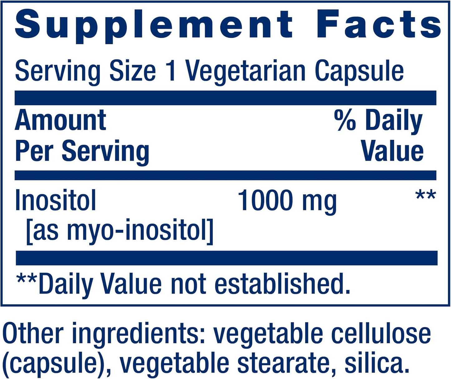 Life Extension Inositol Caps – 1000 mg, Myo-Inositol – Mood Health, Wellbeing, Healthy Metabolism, Hormone Balance – Gluten-Free, Non-GM, Vegetarian – 360 Capsules - görsel 3