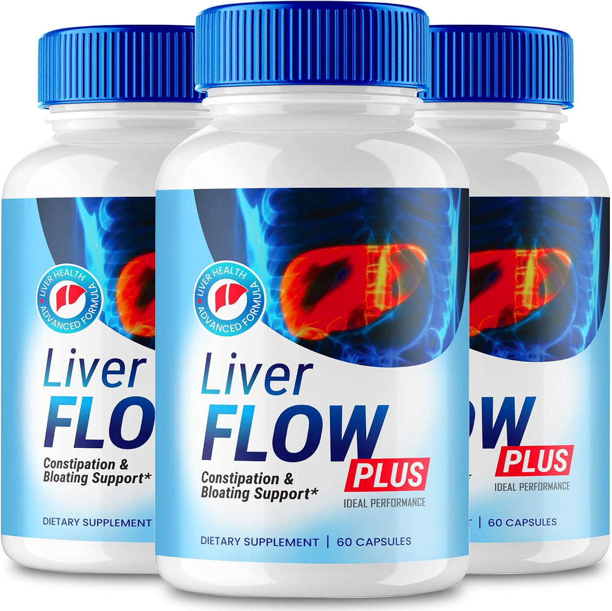 Liver Flow Plus Capsules – Maximum Strength Liver & Gut Health Supplement with Probiotics (Pack of 3) - görsel 1