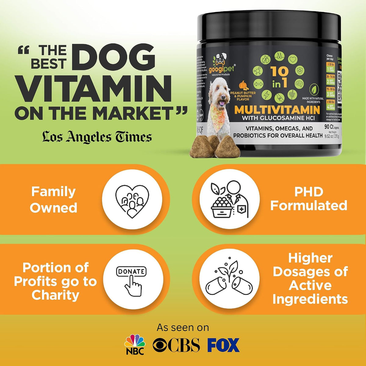 Googipet Premium Dog Multivitamin Chewable - PB & Pumpkin Flavour - görsel 8