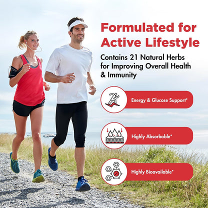 Berberine 500mg Complex – Blood Sugar Support with ALA, CoQ10, Turmeric, Cinnamon & Herbs (60 Capsules)