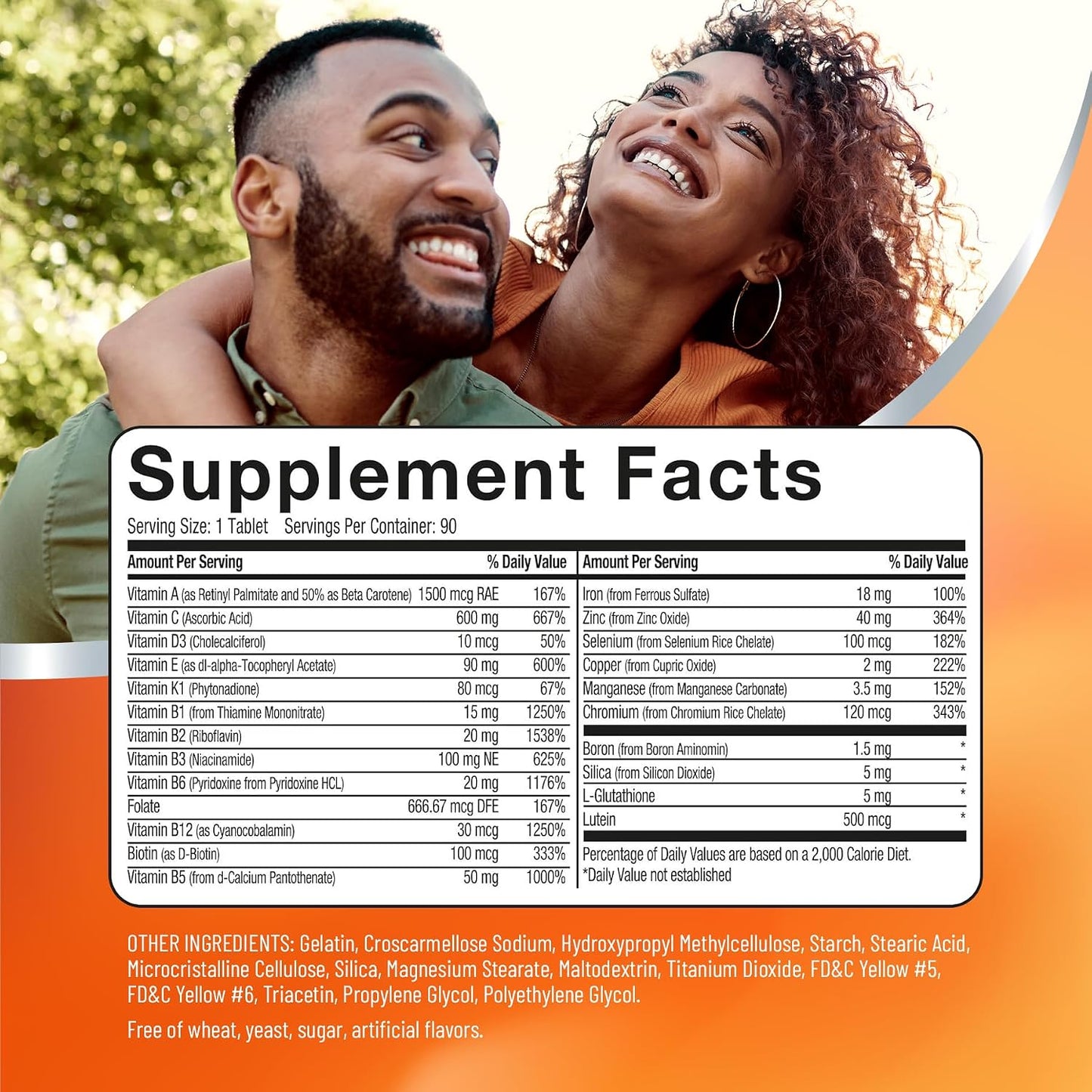 PowerAll Multivitamin Eye Vitamins with Lutein for Adults, 90 Tablets - görsel 2