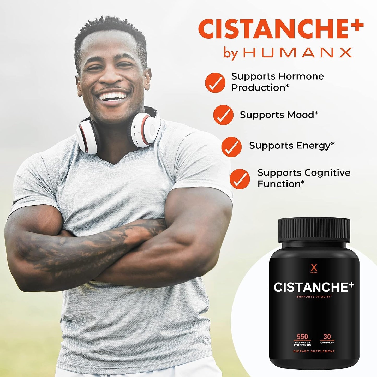 Humanx Cistanche+ 550mg – Premium Cistanche Tubulosa Extract for Men - görsel 3