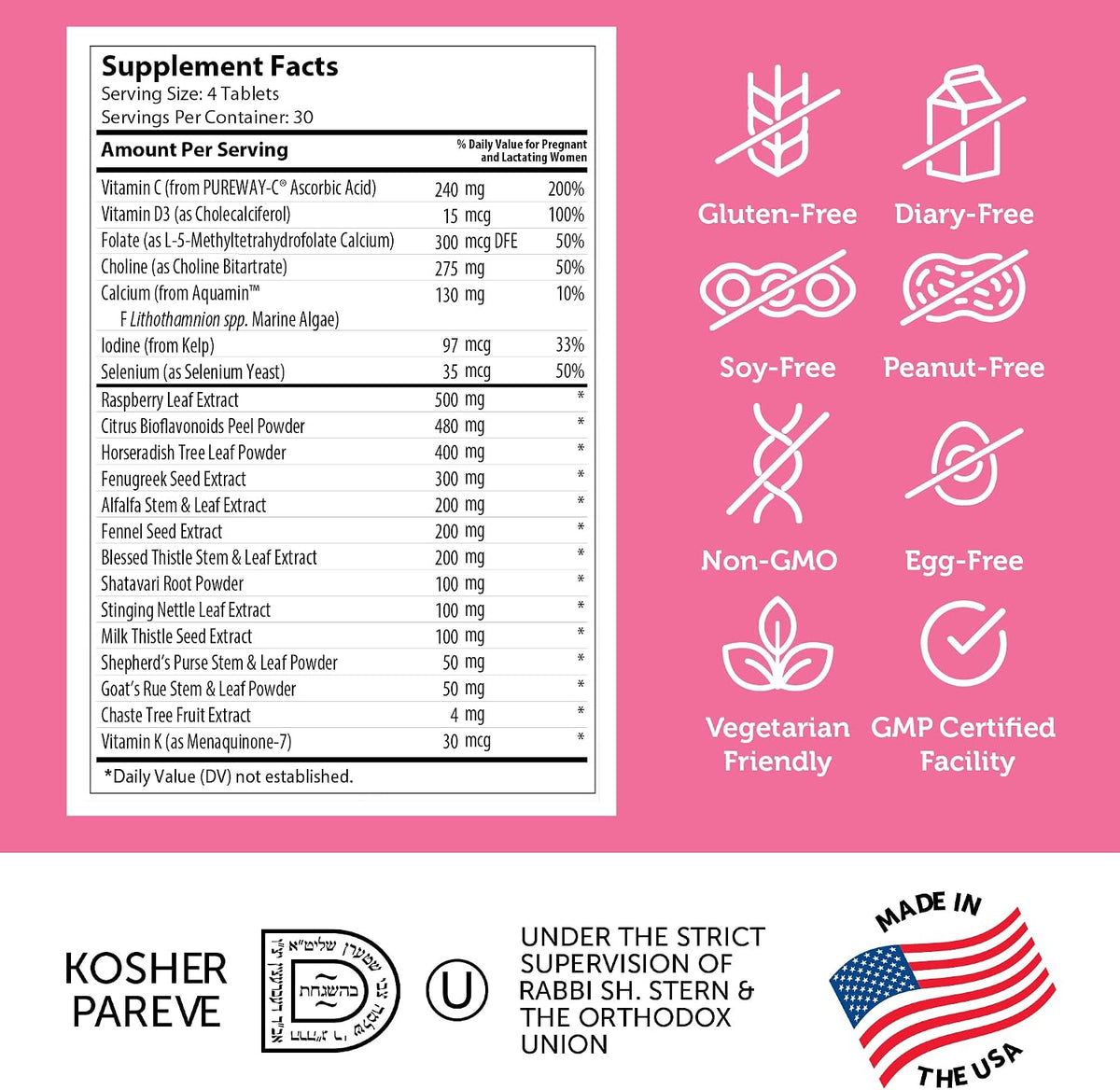 Zahler Postnatal Flow - Advanced Breastfeeding Support, 120 Tablets - görsel 6
