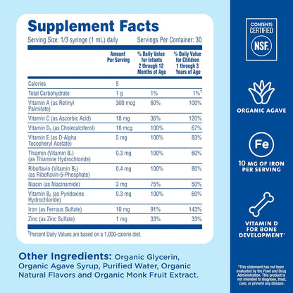 Mommy's Bliss Baby Multivitamin + Iron Drops, 30 ml