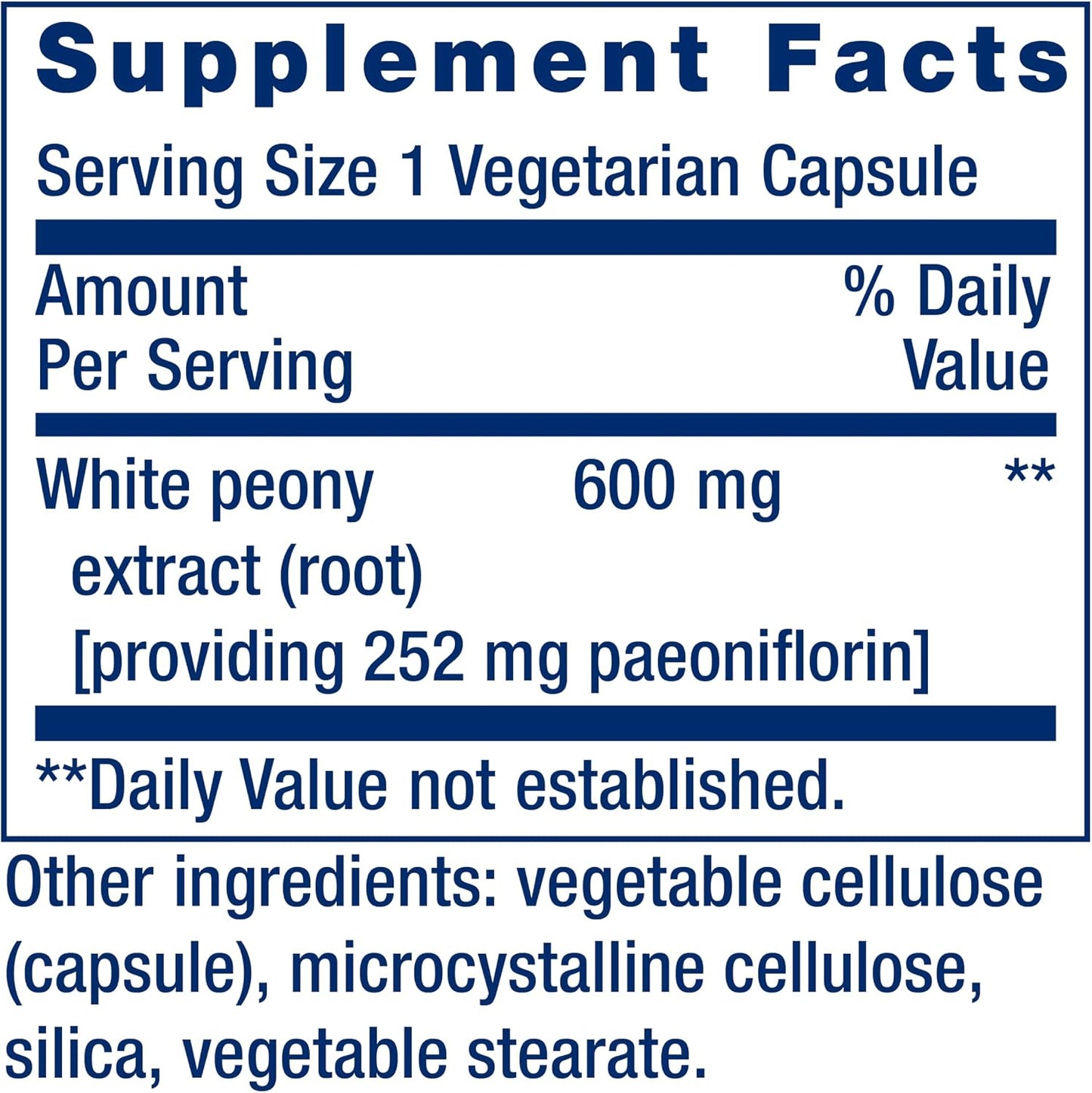 Life Extension Peony Immune – White Peony Root Extract for Immune Support, 60 Capsules - görsel 3
