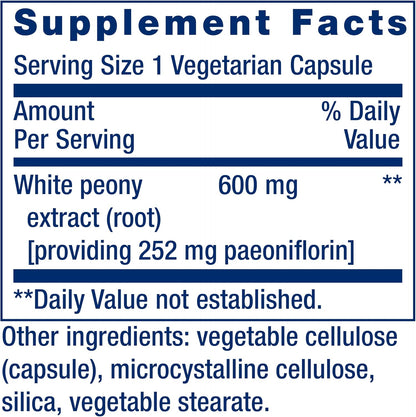 Life Extension Peony Immune – White Peony Root Extract for Immune Support, 60 Capsules
