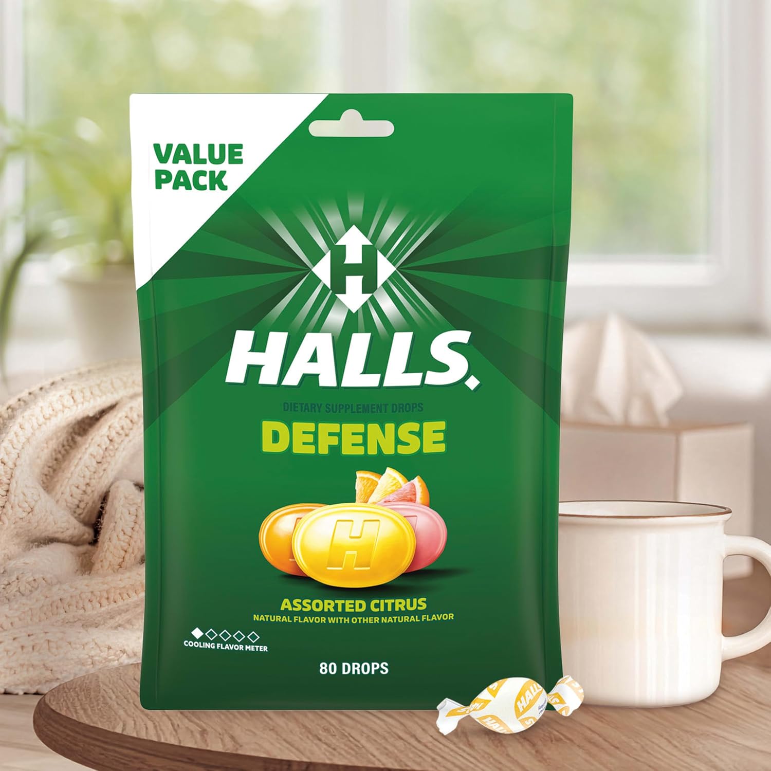 HALLS Defence Assorted Citrus Vitamin C Drops - 80 Pack - görsel 6
