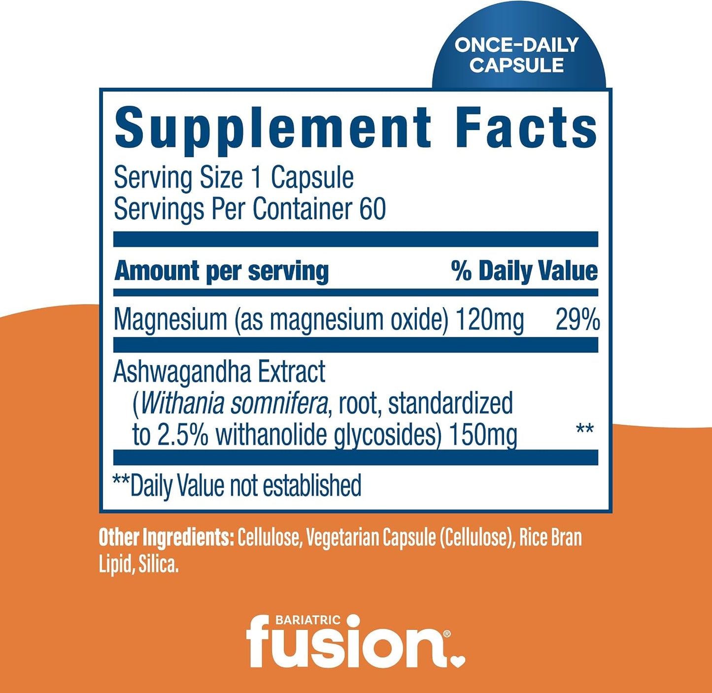 Bariatric Fusion Stress Support* - Vegan Supplement with Magnesium and Ashwagandha - 60 Capsules - görsel 4