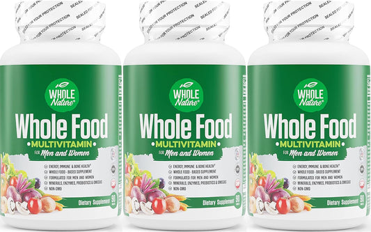 Whole Food Multivitamin for Men and Women - – Vitamin D (as cholecalciferol): Supports bone health and immune – Image 1