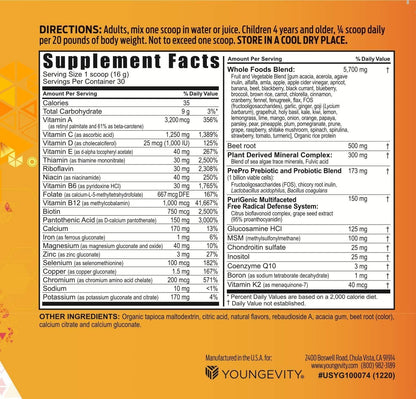 Youngevity Beyond Tangy Tangerine 2.5 Tropical Tangerine - Ultimate Multivitamin and Mineral Complex