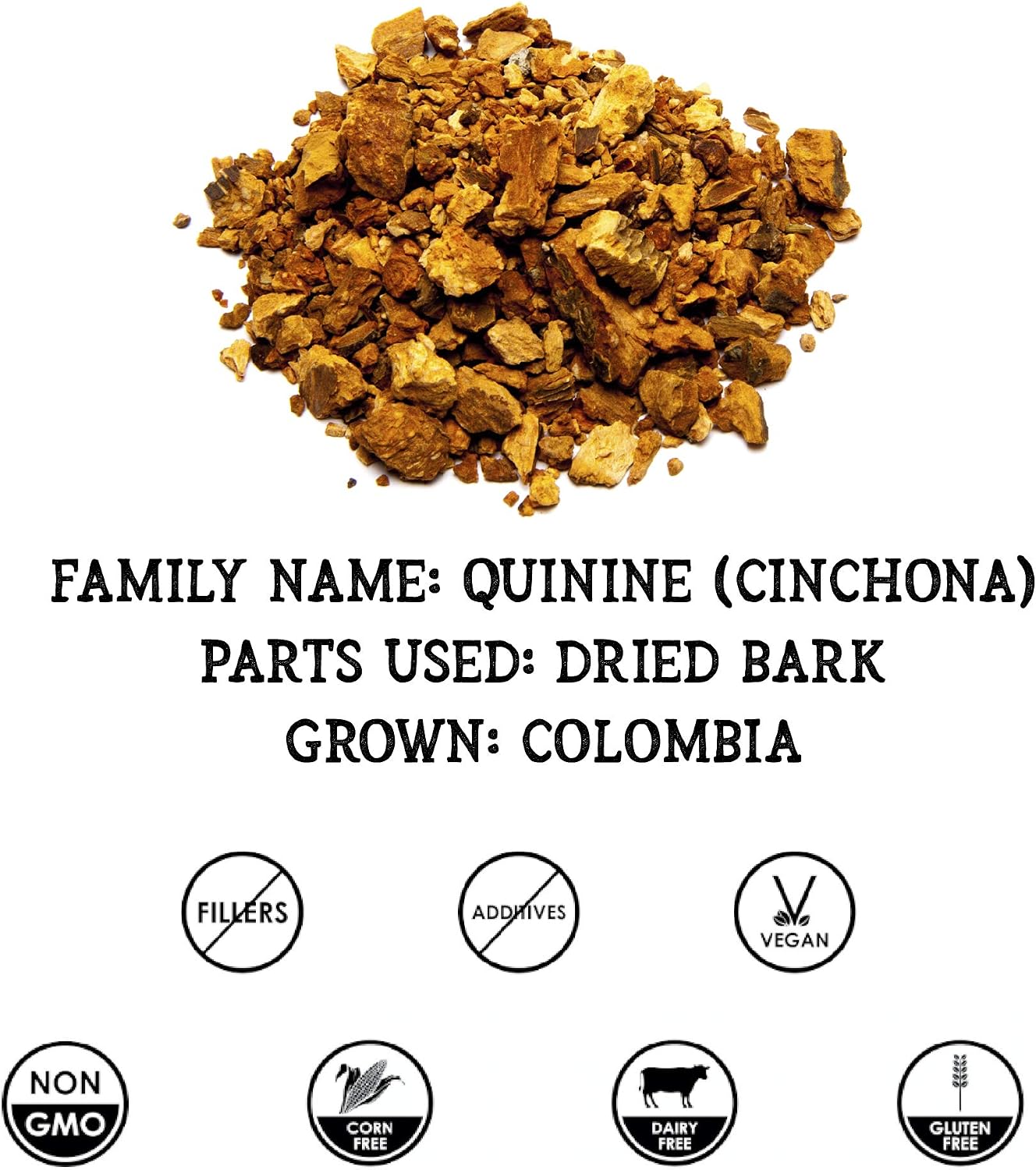 Organic Quinine Tincture – Herbal Food Supplement from Dried Cinchona Bark, 670 mg - görsel 3