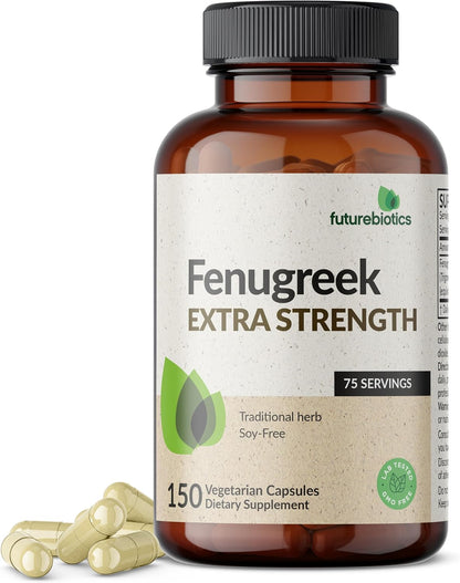 Futurebiotics Fenugreek Extra Strength - Supports General Health and Wellbeing - Non-GMO, 150 Vegetarian Capsules