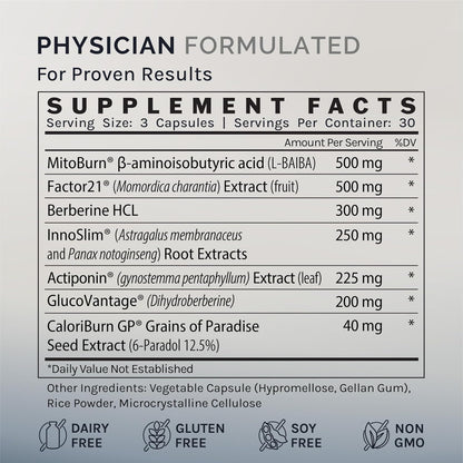 InfiniWell Control - Metabolic Health & Energy Support - 90 Capsules