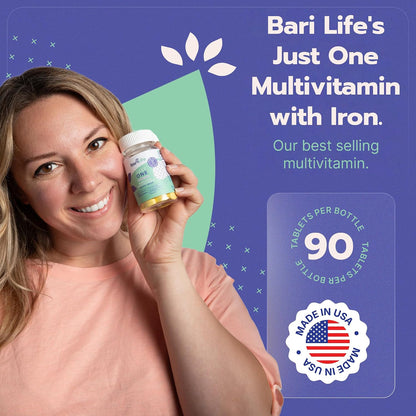 Bari Life Just One - Once Daily Bariatric Multivitamin with Iron, 90 Tablets