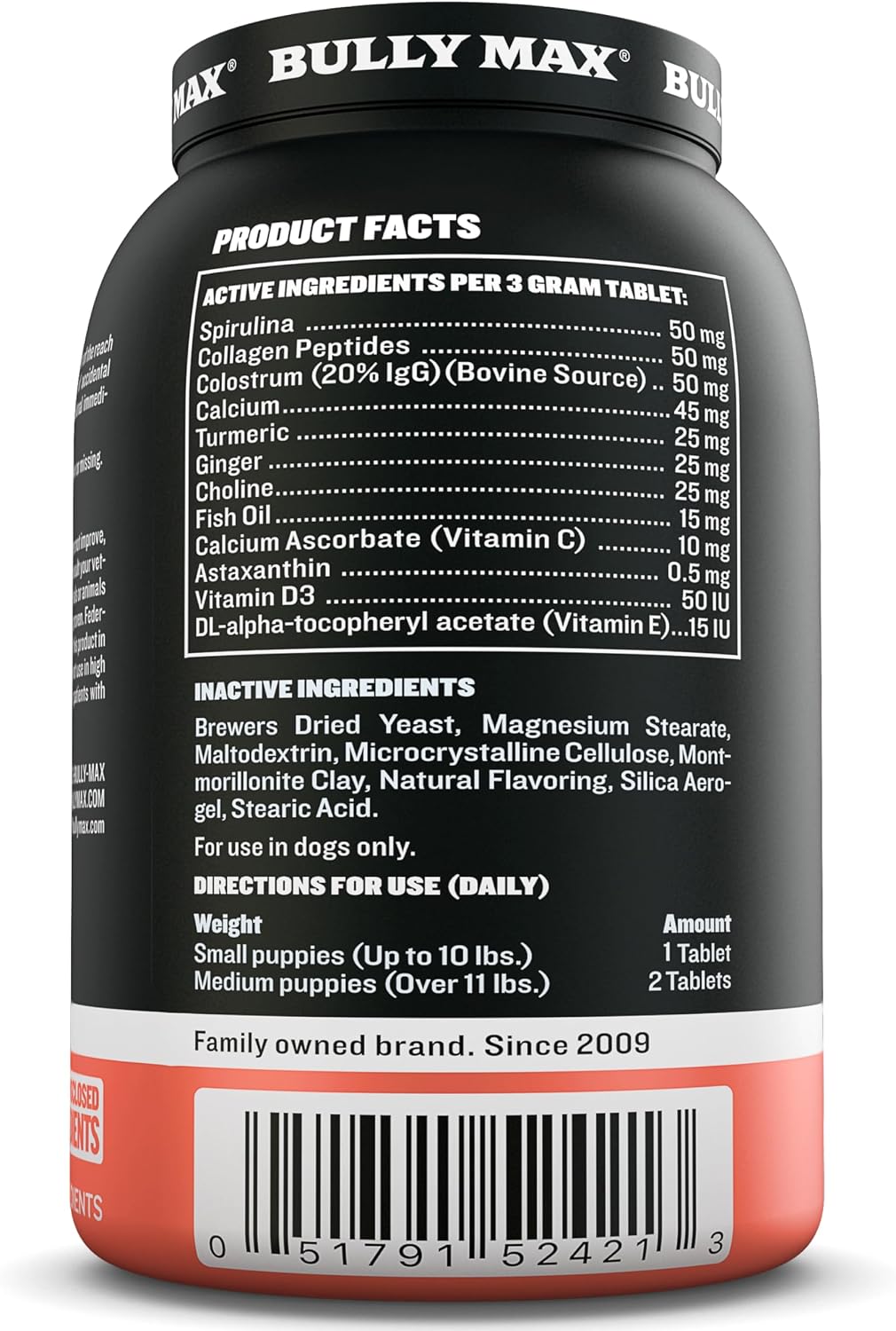 Bully Max 2-in-1 Puppy Vitamins - 30 Chewable Tablets for Growth and Development - görsel 5