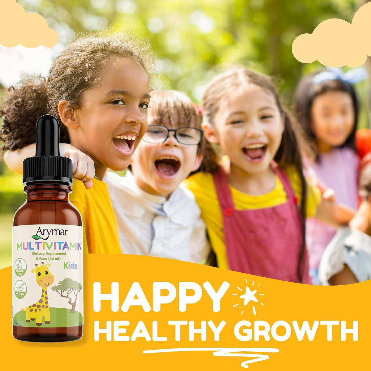 Arymar Multivitamin Liquid Supplement, B-Complex, Vitamin C, with Dropper for Children 60ml - görsel 7