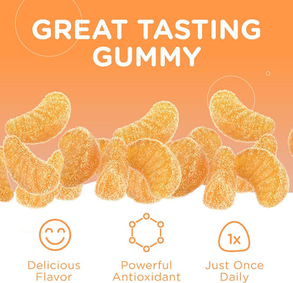 Zahler - Chapter One Vitamin C Gummies for Adults & Kids 125 mg, Certified Kosher (60 Flavoured Gummies)