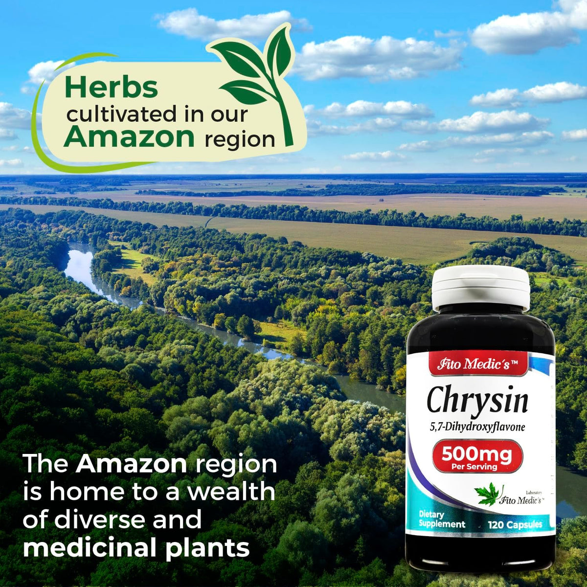 FITO MEDIC'S Lab Chrysin with Passion Flower Supplement, 120 Capsules - görsel 8