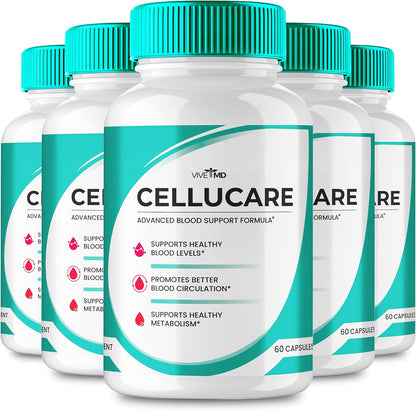 Cellucare Pills Advanced Blood Support Formula Supplement – Maximum Strength, All Natural (5 Pack)