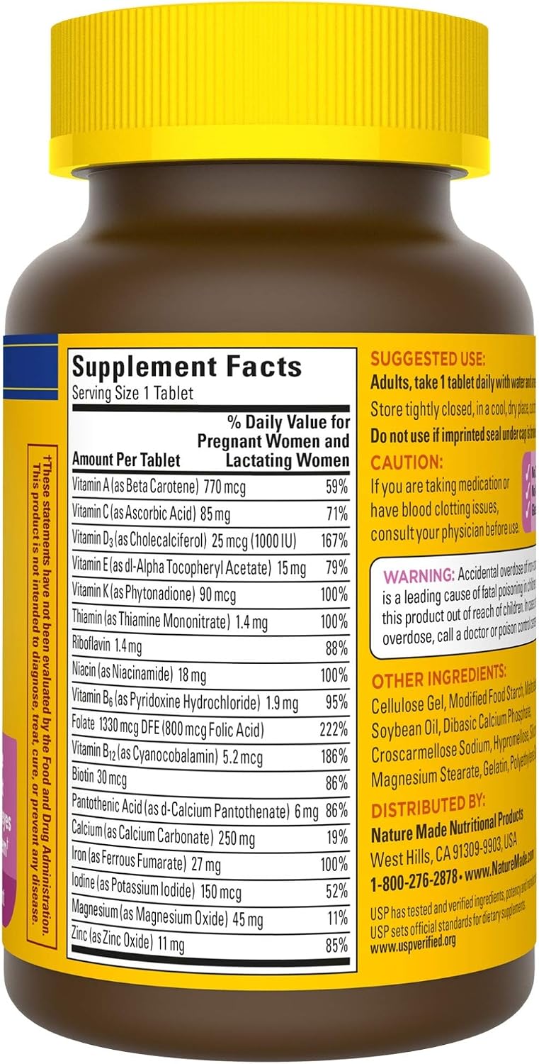 Nature Made Prenatal Multi, 90 Tablets - görsel 8