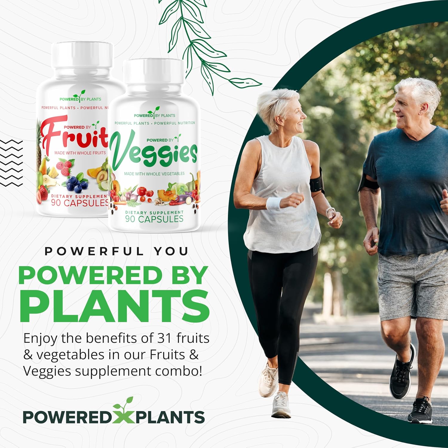 Fruits & Veggies Capsules - Natural Superfood Packed with Vitamins & Minerals - Fruit & Vegetable Supplements for Adults Pack of 6, 90 Capsules Each - görsel 2