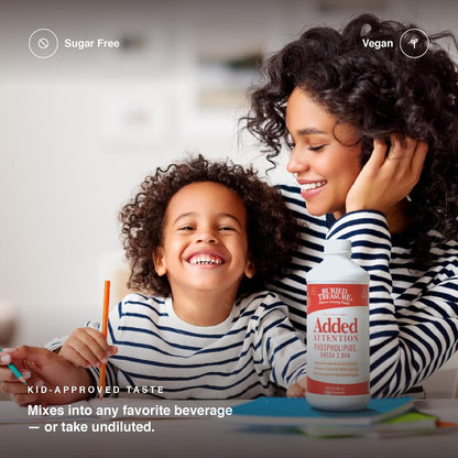 Buried Treasure Added Attention – Children's Learning Support with GABA, DHA, Vitamin B and Herbal Blend