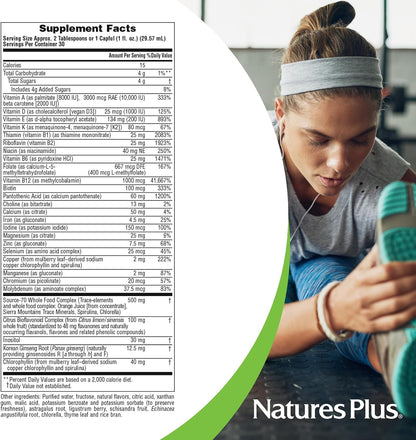 NaturesPlus Source of Life Liquid, Tropical Fruit - 2 x 900 ml (60 Servings) - Multivitamin & Mineral Food Supplement - Gluten-free, Vegetarian