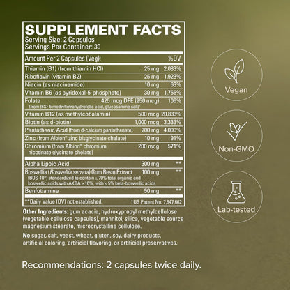Terry Naturally Healthy Feet & Nerves – Nerve & Circulation Support, 60 Vegan-Friendly Capsules