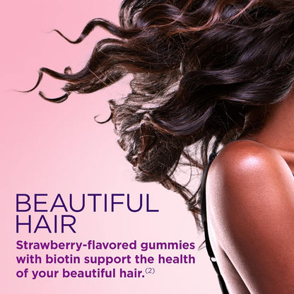 Nature's Bounty Vitamin Biotin Optimal Solutions Hair, Skin and Nails Gummies, 80 Gummies