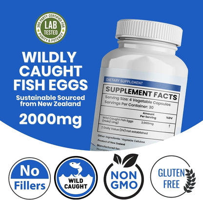 Nourishing Nutrients Wild Caught Fish Eggs 2,000mg – Omega-3 Supplement