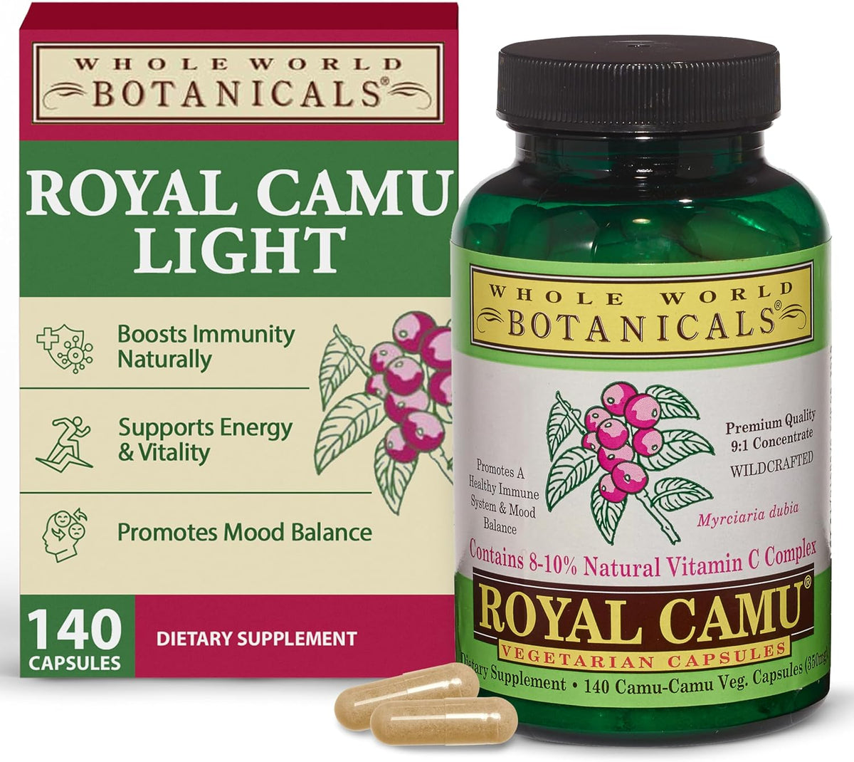Royal Camu Natural Vitamin C Supplement - 140 Capsules - görsel 1