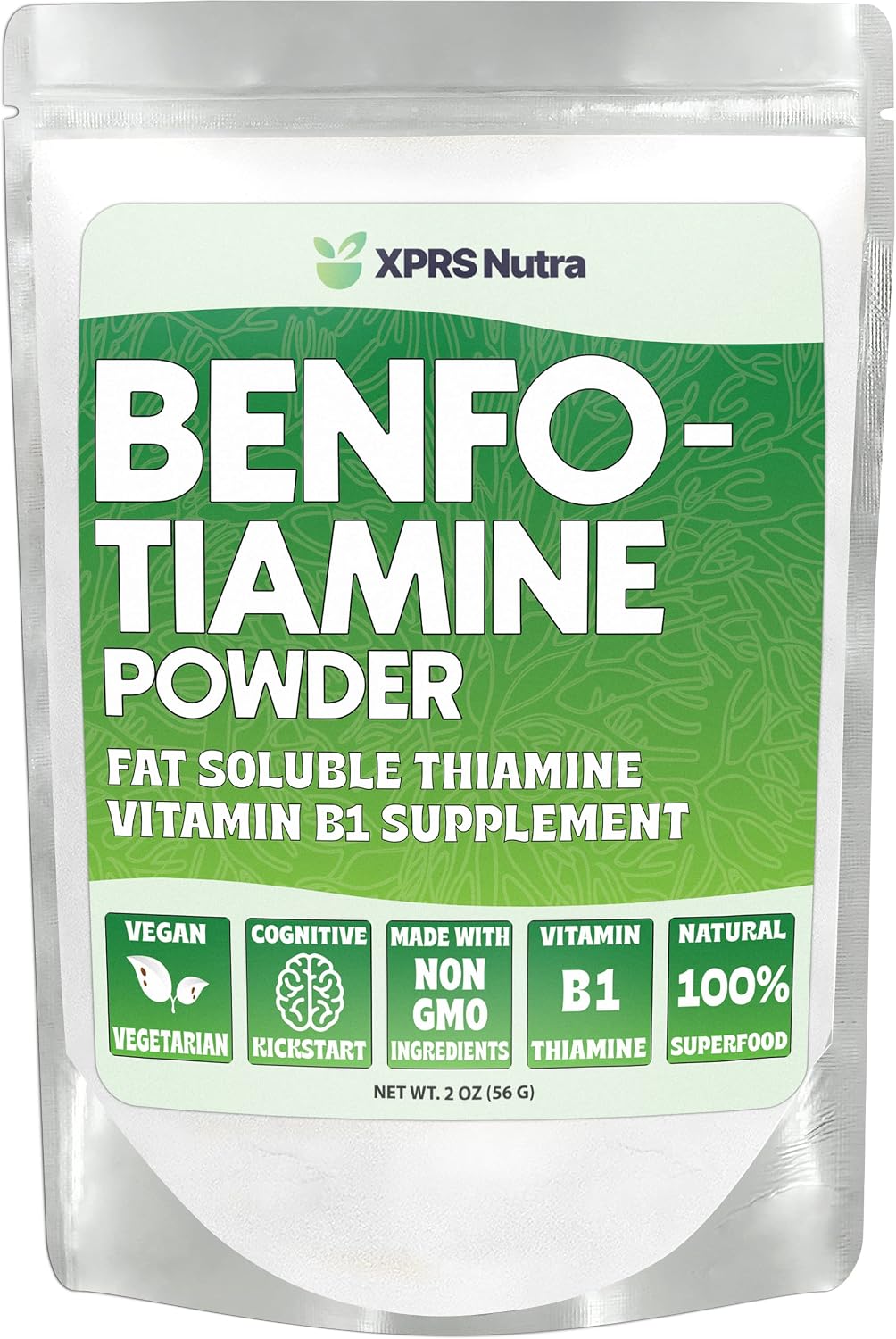 XPRS Nutra Benfotiamine Powder (Thiamine) - Fat-Soluble Vitamin B1 Supplement for Cognitive Support and Energy – Vegan Friendly, 113 g - görsel 8