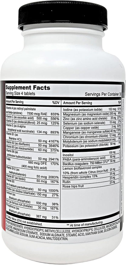 Beverly International Fit Tabs Daily Multivitamin with Iron Peptonate - 120 Tablets
