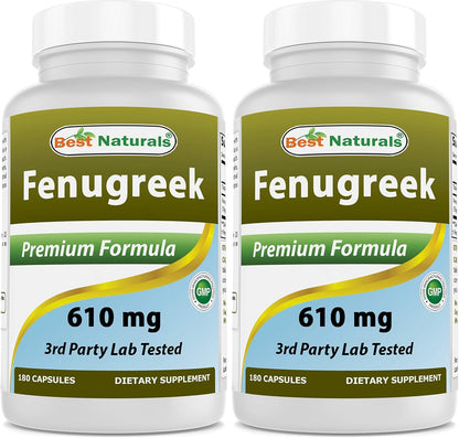 Best Naturals Fenugreek Seed 610 mg 180 Capsules