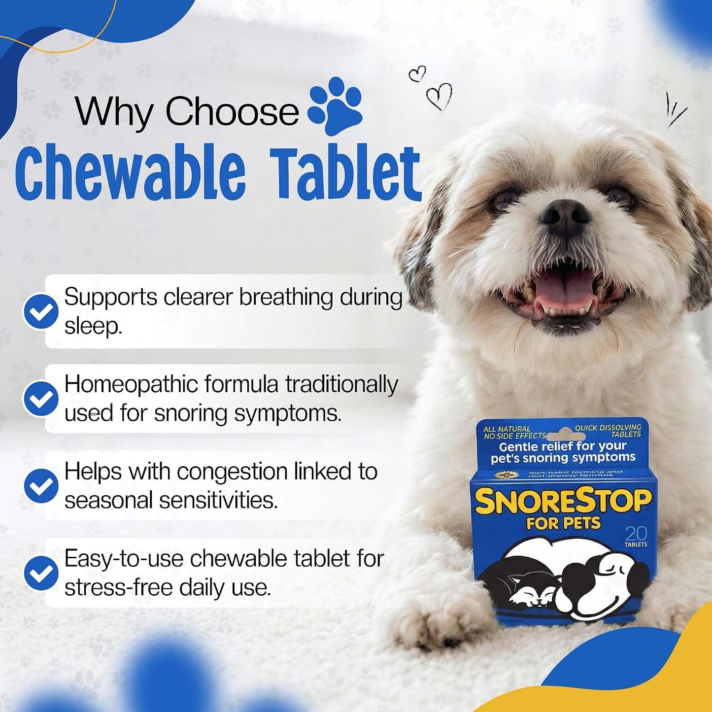SnoreStop for Pets 20 Chewable Tablets - görsel 6