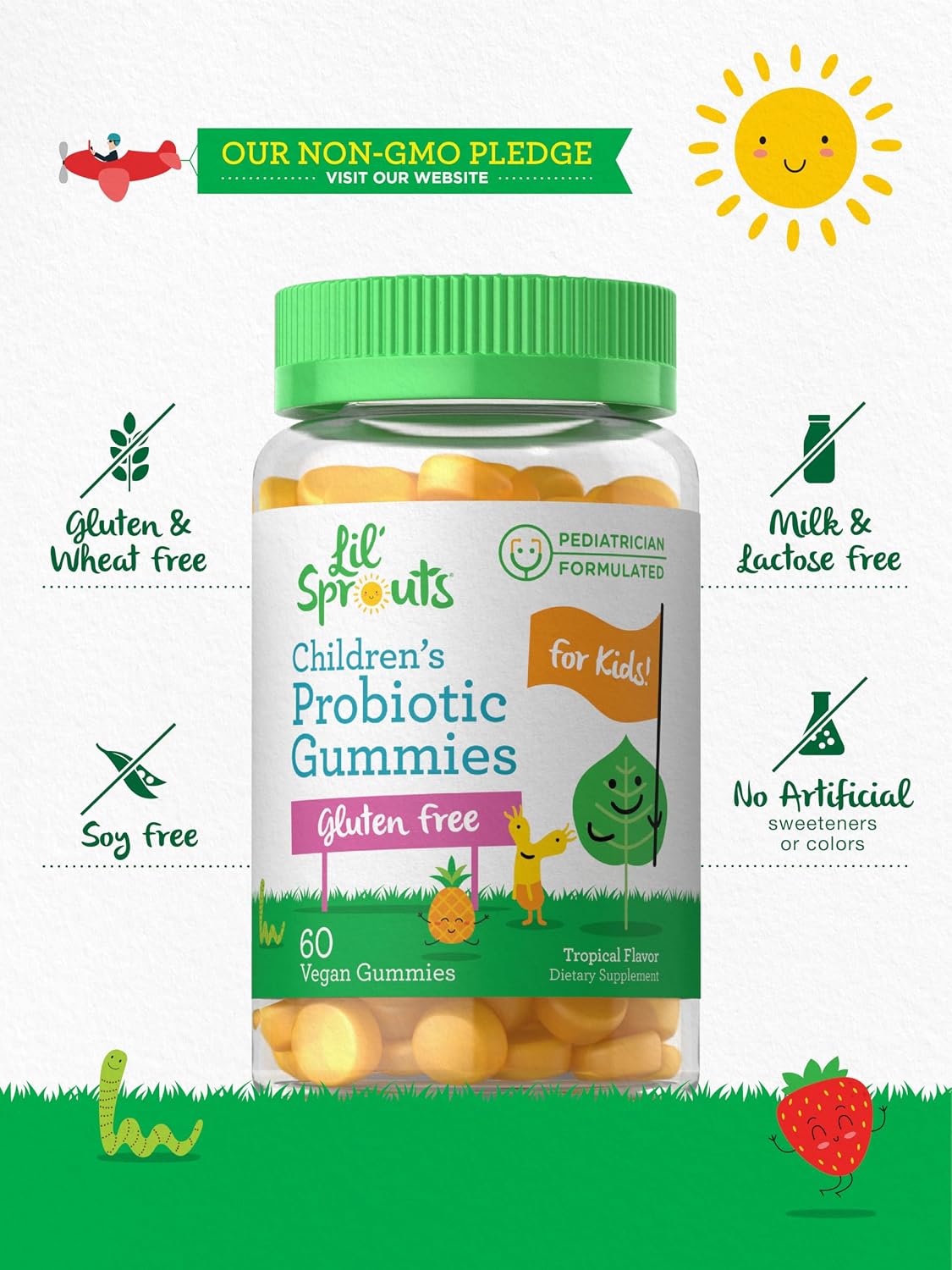 Carlyle Children's Probiotic Gummies - Tropical Flavour - 60 Count - görsel 5