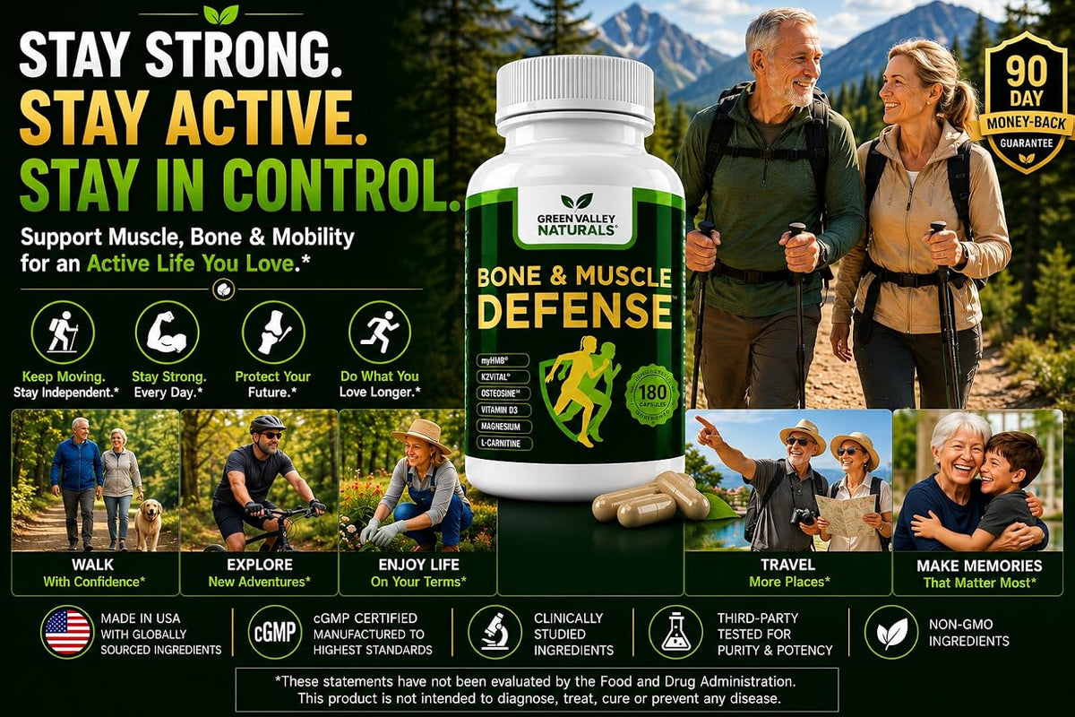 Green Valley Naturals Bone & Muscle Defence – Enhances mobility and flexibility – The OsteoSine herbal blend – Image 7
