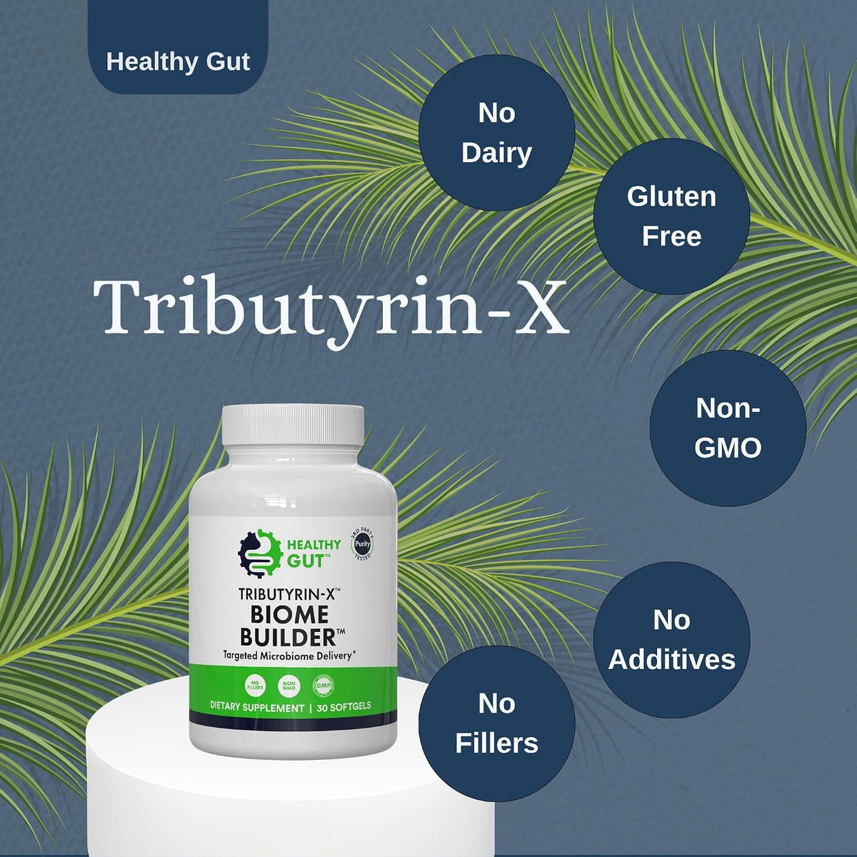 Healthy Gut Tributyrin-X | Most Bioavailable Butyrate Postbiotic for Gut Health & Leaky Gut Support | 99% Pure with Zero Odour | 30 Soft gel capsules - görsel 4