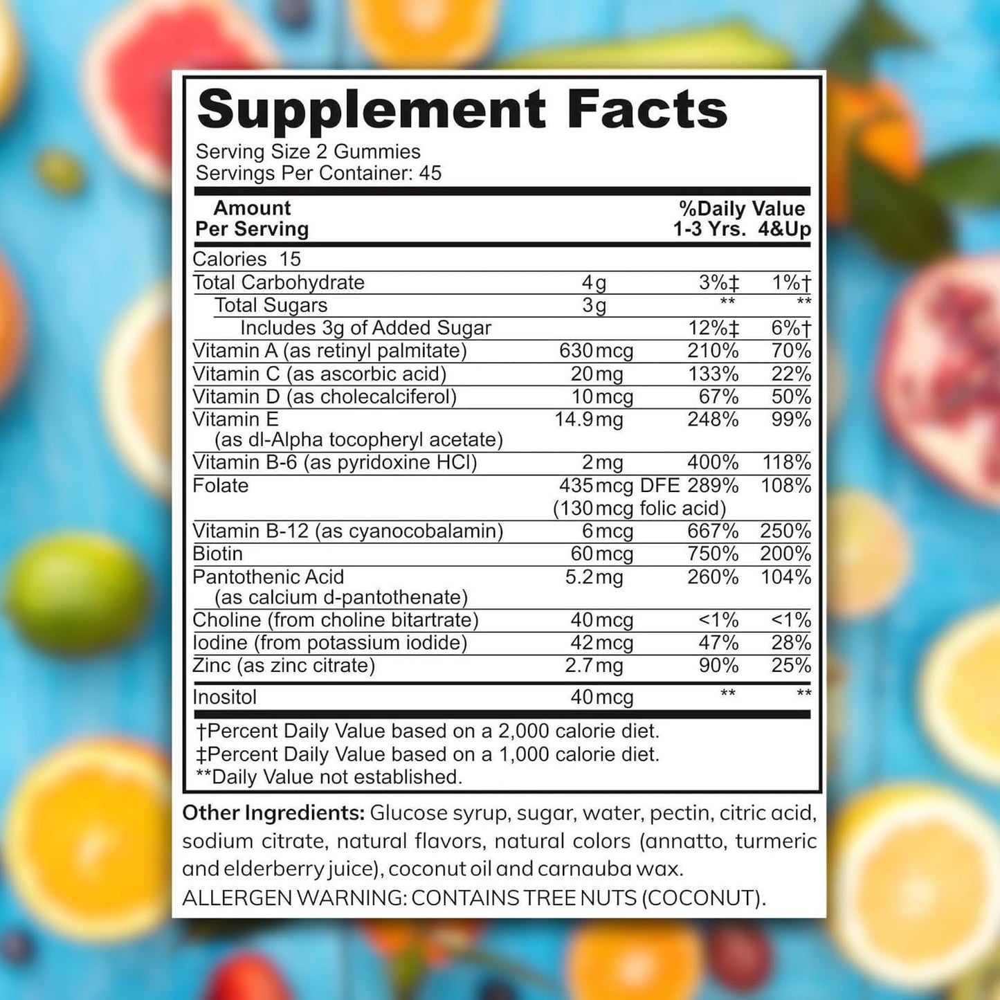 Zaytun Kids Multivitamin Gummies – Halal, Vegetarian, Natural Fruit Flavours - görsel 2