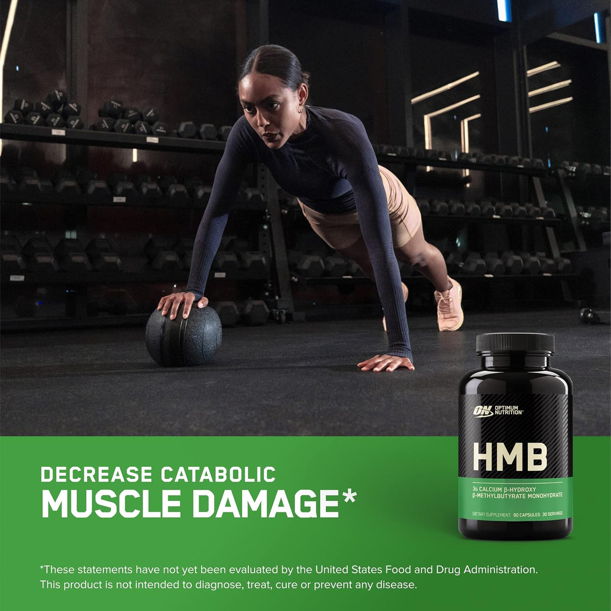 Optimum Nutrition HMB 1000 Caps, 1g of Calcium beta-Hydroxy beta-methylbutyrate per Capsule, 90 Capsules - görsel 3